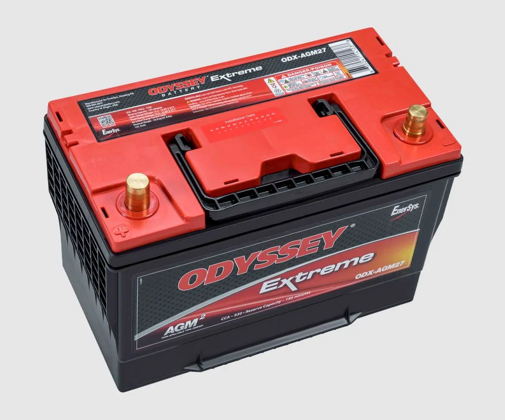 ODX-AGM27 – ODYSSEY Battery, Group 27 12 Volt 930 Cold Cranking Amps Standard Post Top Terminal 12-1/2 Inch Length 6....